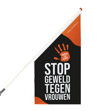 Orange the World kioskvlag - zwart