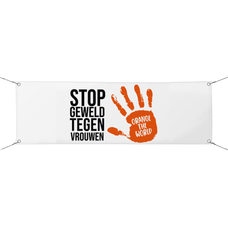 Orange the World spandoek - wit