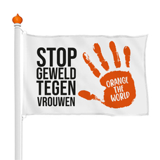 Orange the World vlag - wit