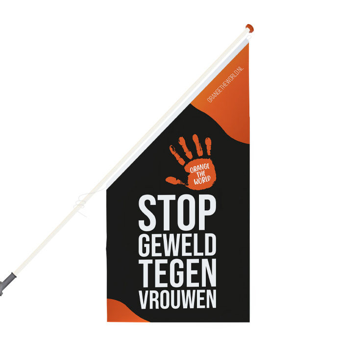 Orange the World kioskvlag - zwart