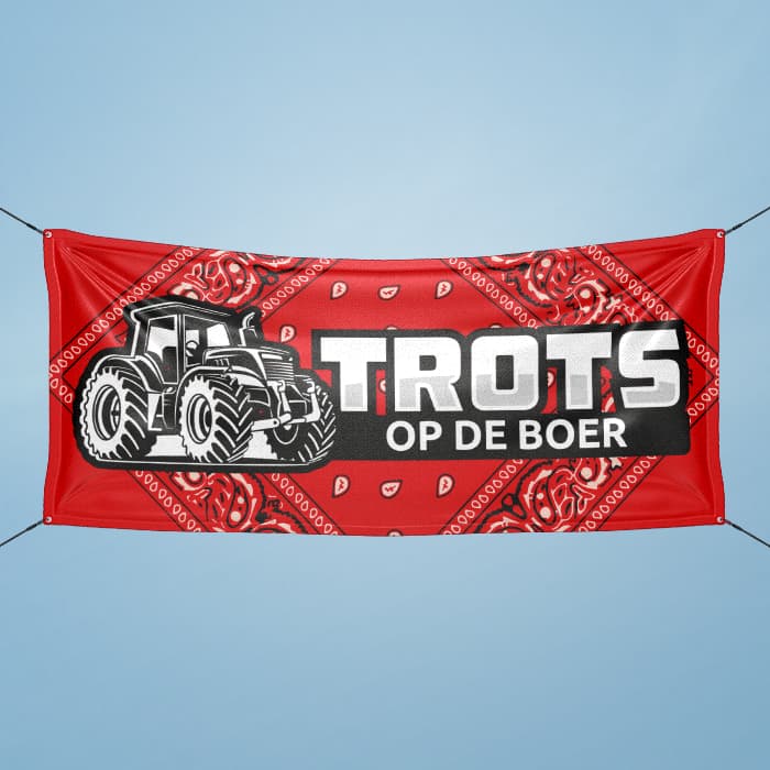 Trots op de boer spandoek