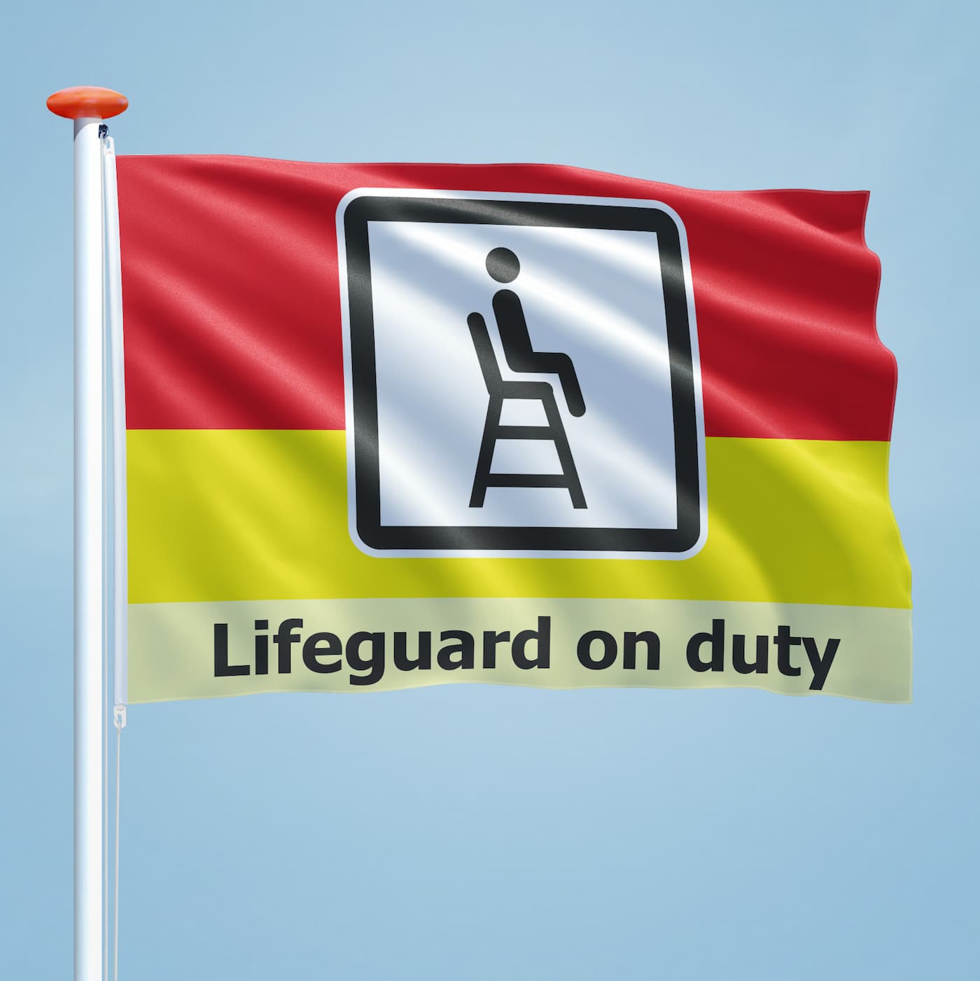 Waarschuwingsvlag Lifeguard on duty