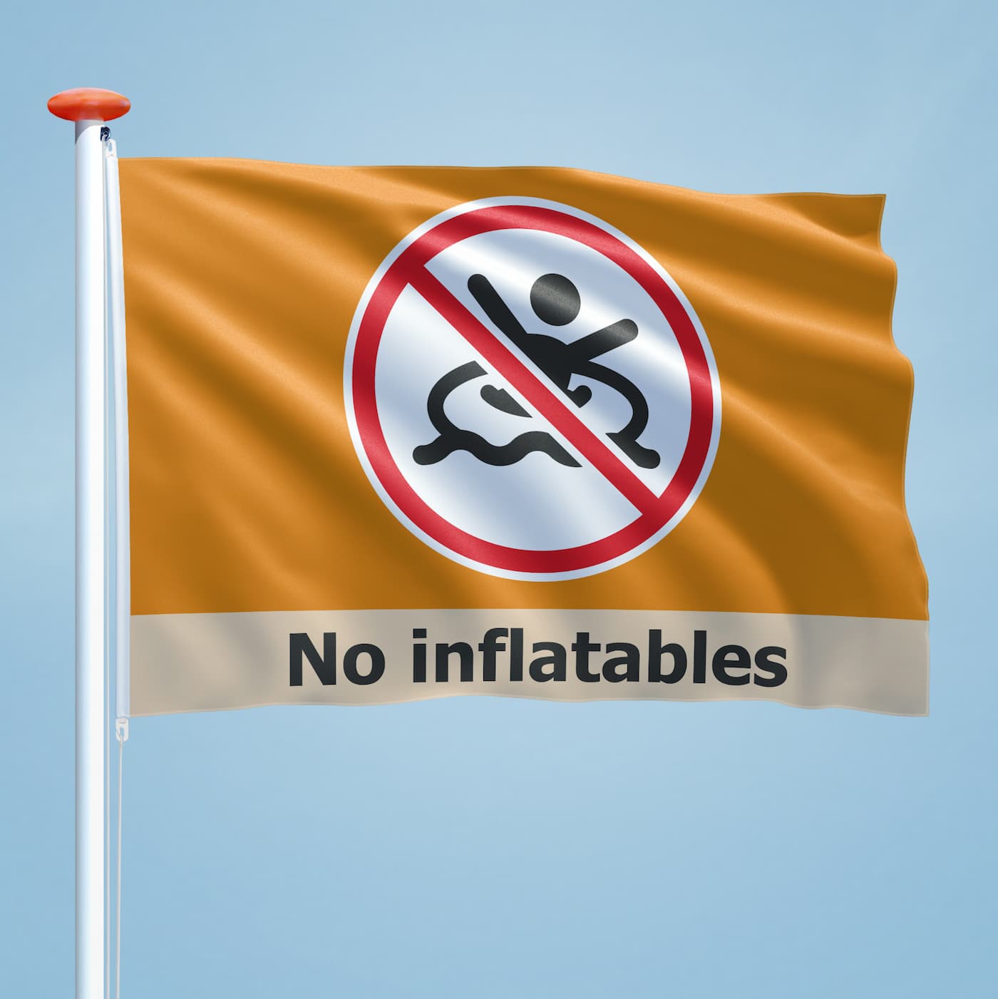 Waarschuwingsvlag No inflatables