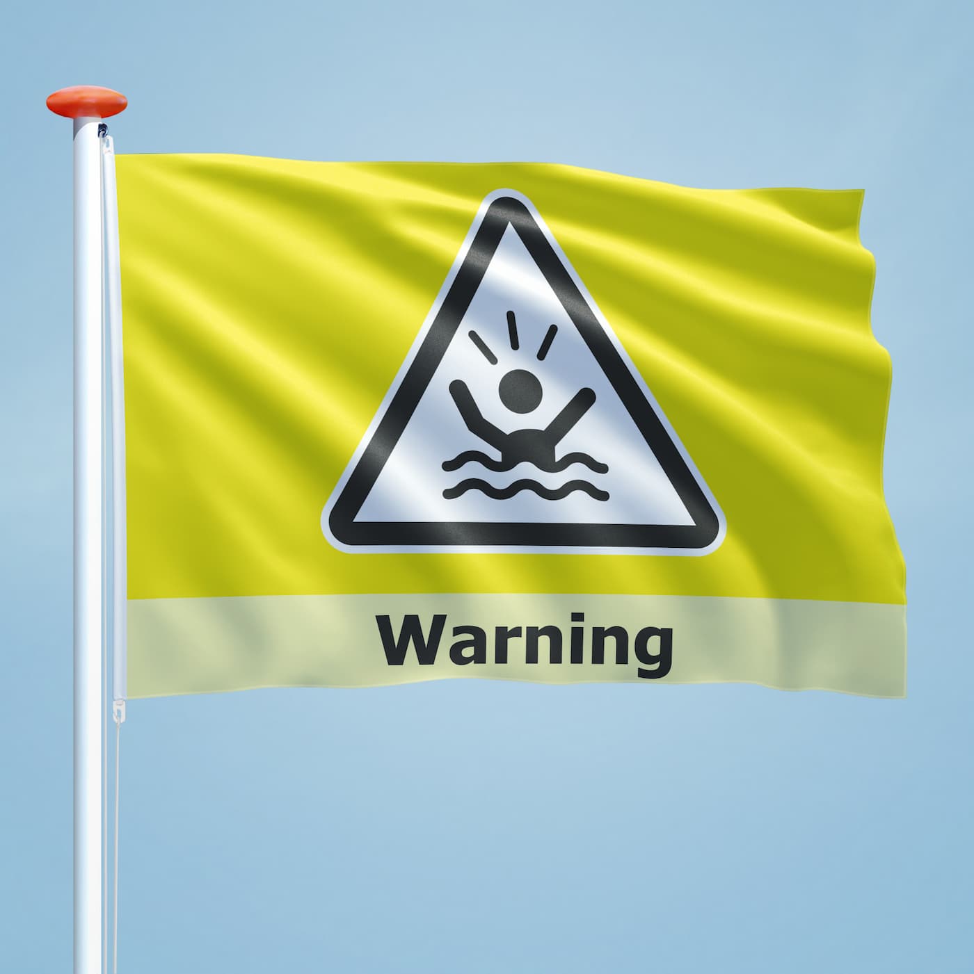 Waarschuwingsvlag Warning geel