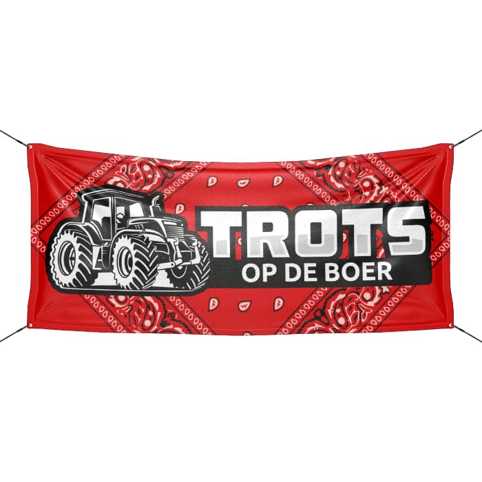 Trots op de boer spandoek